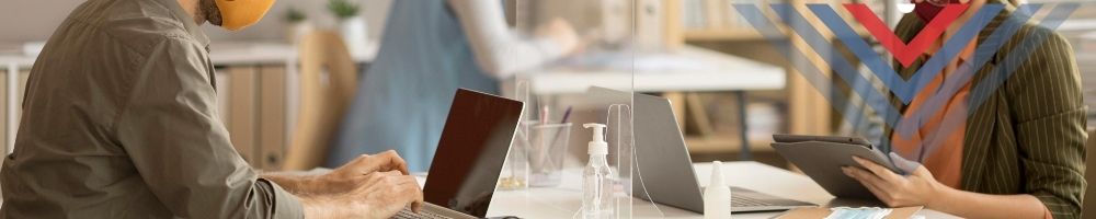 postazioni smart working vetro protettivo